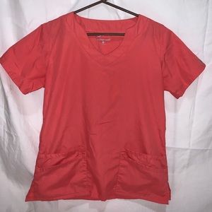 Butter soft coral scrub top